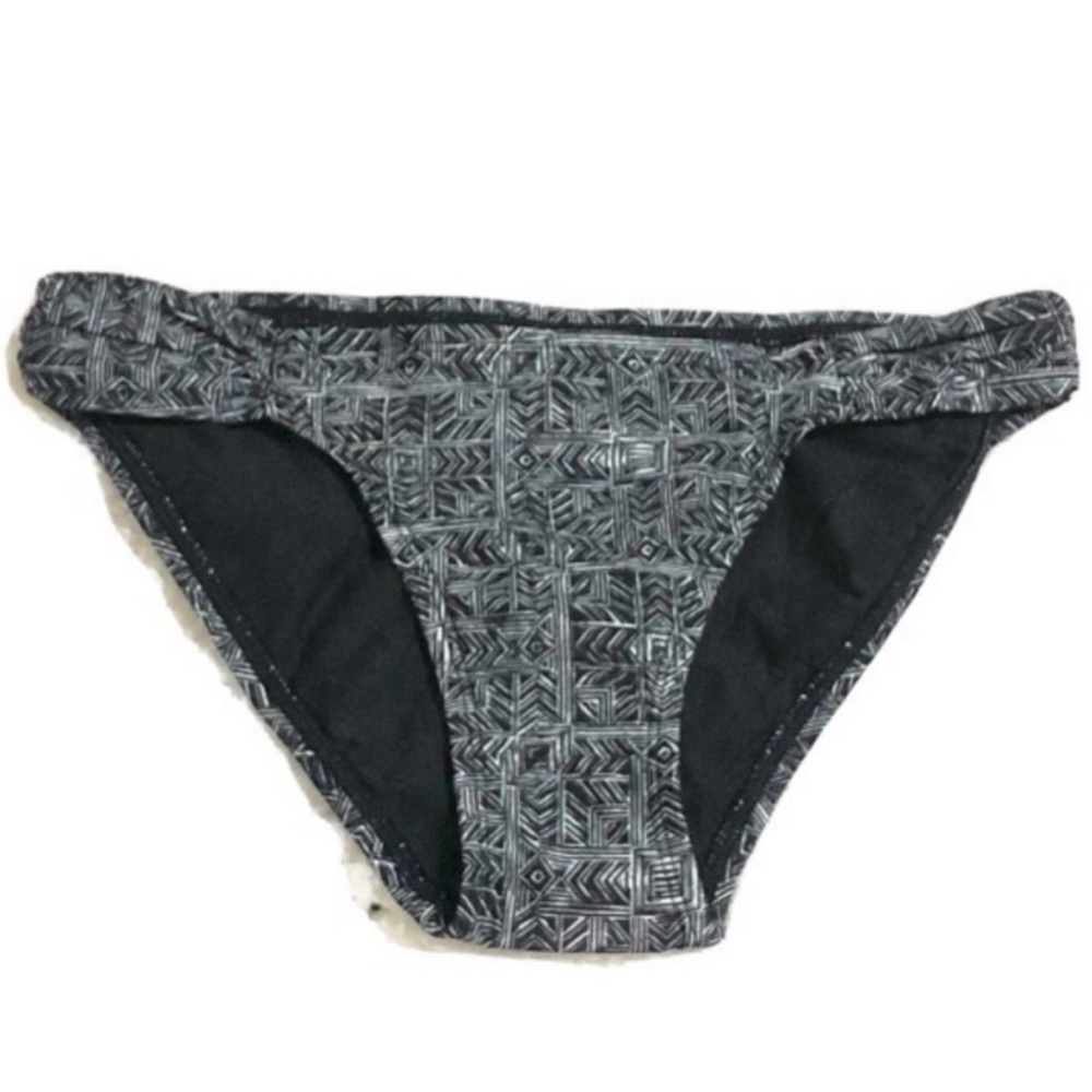 NWT Lole Rio bikini bottoms geometric neutral black white swimwear hipster